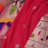 Pink Paithani Saree With Paithani Border