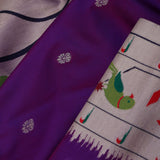 Deep Violet Paithani Saree With Butti'S