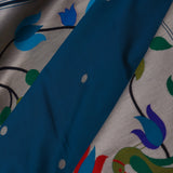 Elephant Bluish Cyan Paithani Saree With Butti'S