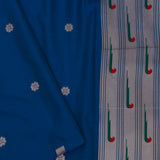 Dark Cerulean Paithani Saree With Butti'S