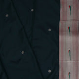 Dark Green Paithani Saree With Floral Butti'S