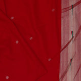 Bright Red Paithani Saree With Floral Butti'S