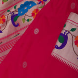 Paprika Red Paithani Saree With Floral Butti'S