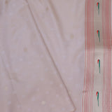 Cream Tan Paithani Saree With Floral Butti'S