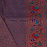 Yale Blue Paithani Saree With Butti'S