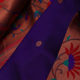 Deep Violet Paithani Saree With Butti'S