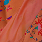 Orange Paithani Saree With Butti'S
