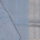 Sky Blue Banarasi Tissue Saree With Meenakari Work