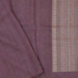 Dirty Purple Munga Tussar Saree With Meenakari Butta