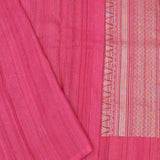 Pink Munga Tussar Saree With Floral Butti'S