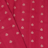 Cherry Red Munga Tussar Saree With Butta