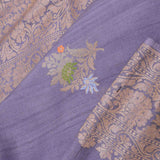 Lilac Blush Munga Tussar Saree With Butta Work