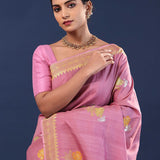 Twilight Lavender Banarasi Saree With Floral Design