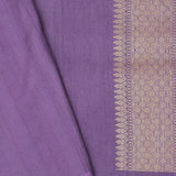 Lilac Purple Khadi Tussar Saree With Floral Design