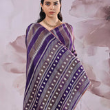 Midnight Blue Rangkat Banarasi Saree