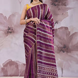 Wine Purple Banarasi Rangkat Saree