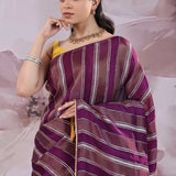 Wine Purple Banarasi Rangkat Saree