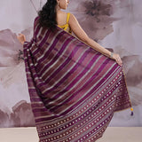 Wine Purple Banarasi Rangkat Saree