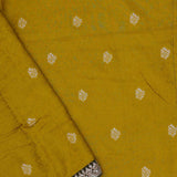 Mahendi Green Banarasi Silk Saree With Scallop Border