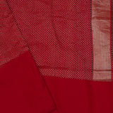Off-White Banarasi Silk Saree With Meenakari Work