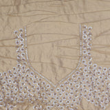 Golden Fancy Tissue Saree With Sequins Work