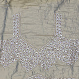 Gold Fancy Tissue Saree With Sequins And Beads Work