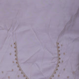 Light Cream Gray Organza Tissue Saree With Scallop Border