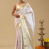 Rose Quartz Pink Kanjivaram Tissue Saree With Brocade