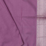 Light Plum Purple Banarasi Saree With Floral Weaving