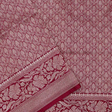 Wine Red Banarasi Saree With Meenakari Saree