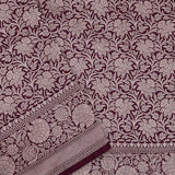 Brownish Purple Banarasi Saree With Meenakari Saree