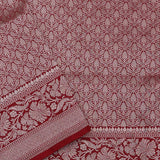 Blood Red Banarasi Saree With Meenakari Jaal
