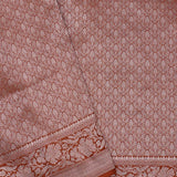 Burnt Orange Banarasi Saree With Meenakari Jaal