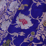 Persian Indigo Banarasi Saree With Meenakari Jaal