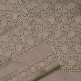 Maximum Green Banarasi Saree With Meenakari Jaal