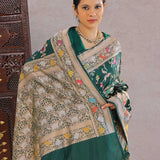 Bottle Banarasi Silk Saree With Meenakari Jaal