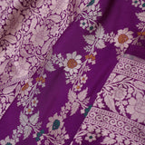 Purple Banarasi Saree With Meenakari Design