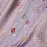 Mauve Purple Banarasi Saree With Meenakari Design