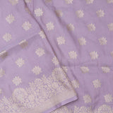 Mauve Purple Banarasi Saree With Meenakari Design