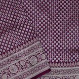 Purple Banarasi Saree With Meenakari Design