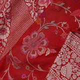 Red Banarasi Saree With Meenakari Design