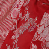 Red Banarasi Saree With Designer Border