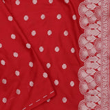 Red Banarasi Saree With Designer Border