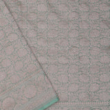 Seafoam Green Tissue Banarasi Saree With Floral Jaal