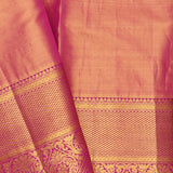 Cadet Gray Kanjivaram Tissue Saree With Contrast Border