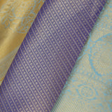 Violet Kanjivaram Tissue Saree With Contrast Border