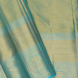 Blue Kanjivaram Tissue Saree With Brocade
