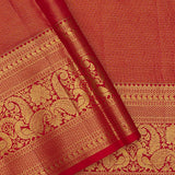 Red Kanjivaram Silk Saree With Jaal