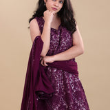 Barossa Purple Georgette Anarkali Set