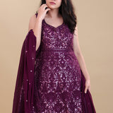 Barossa Purple Georgette Anarkali Set